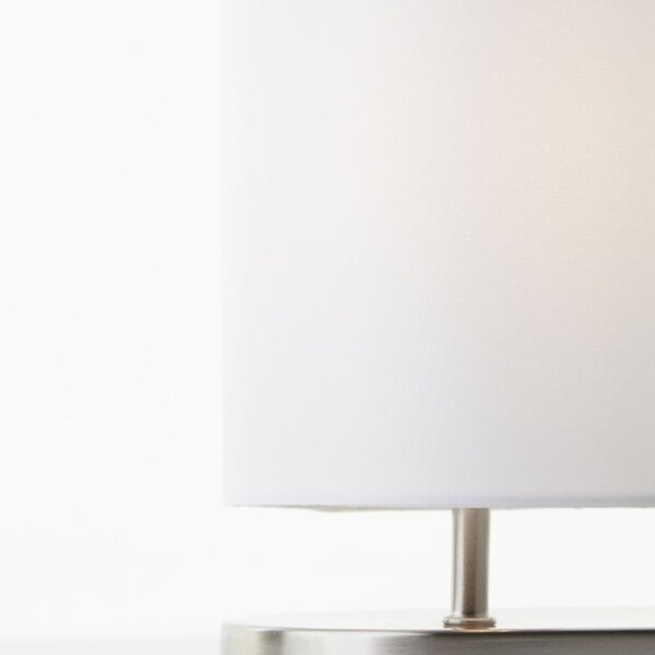 Brilliant 60091/75 Stolní lampa CLARIE bílá, bezdrátové nabíjení