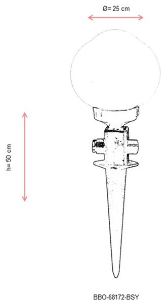 ASIR Venkovní lampa BBO-68172 černá
