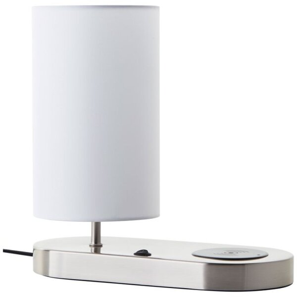Brilliant 60091/75 Stolní lampa CLARIE bílá, bezdrátové nabíjení