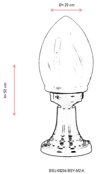ASIR Venkovní lampa BSU-68204 černá