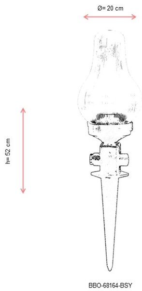 ASIR Venkovní lampa BBO-68164 černá