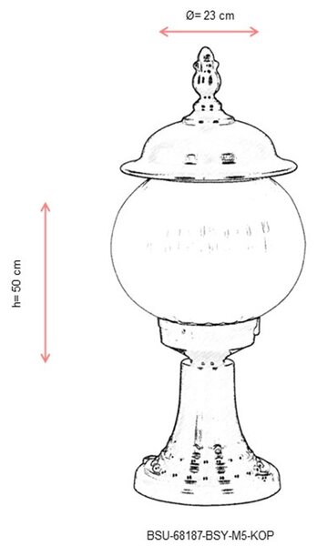 ASIR Venkovní lampa BSU-68187 černá