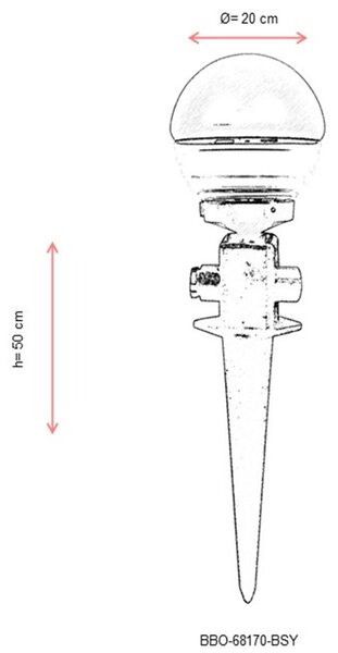 ASIR Venkovní lampa BBO-68170 černá