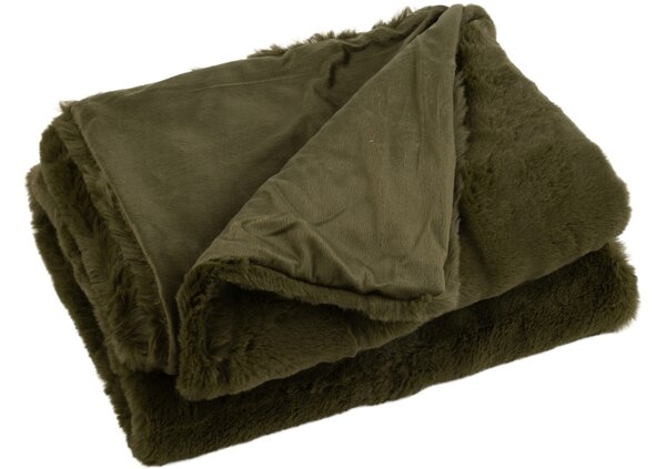 -25 % Dny MOMENTI– Zelený pléd J-line Hogie 180 x 130 cm