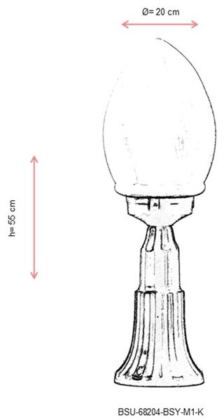 ASIR Venkovní lampa BSU-68204 černá