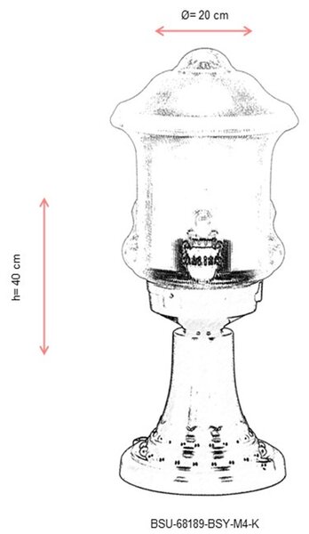 ASIR Venkovní lampa BSU-68189 černá