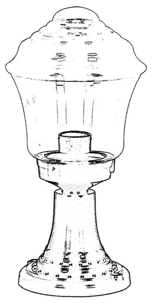 ASIR Venkovní lampa BSU-68201 černá