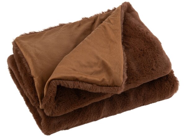 -25 % Dny MOMENTI– Hnědý pléd J-line Hogie 180 x 130 cm