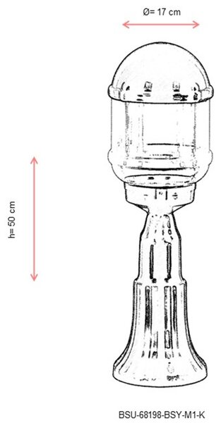 ASIR Venkovní lampa BSU-68198 černá