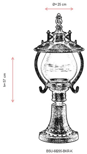 ASIR Venkovní lampa BSU-68205 hnědá