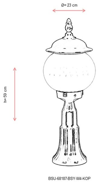 ASIR Venkovní lampa BSU-68187 černá