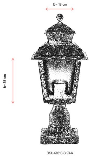 ASIR Venkovní lampa BSU-68213 hnědá