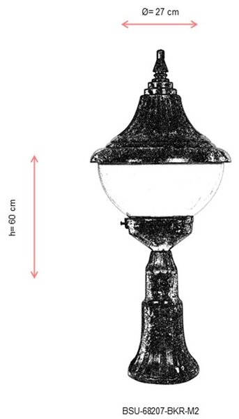 ASIR Venkovní lampa BSU-68207 hnědá