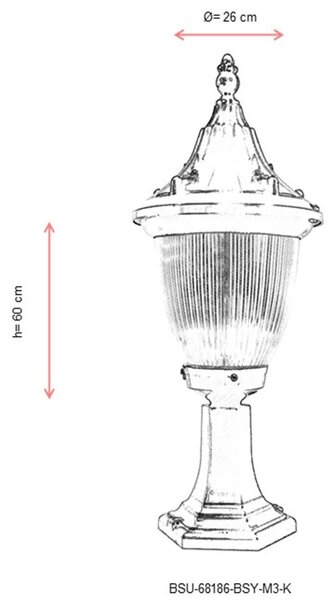 ASIR Venkovní lampa BSU-68186 černá