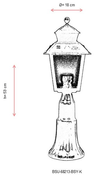 ASIR Venkovní lampa BSU-68213 černá
