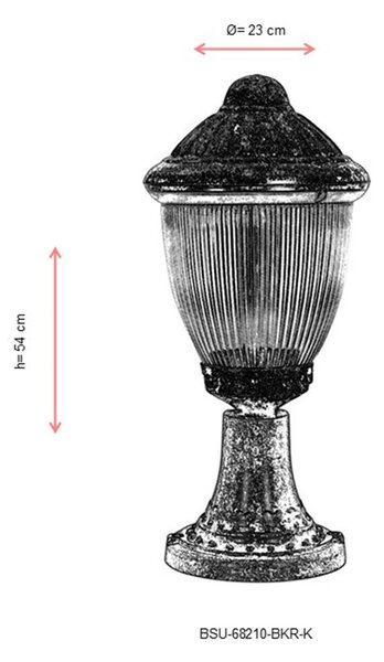 ASIR Venkovní lampa BSU-68210 hnědá