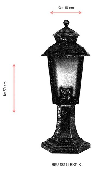 ASIR Venkovní lampa BSU-68211 hnědá