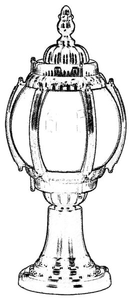 ASIR Venkovní lampa BSU-68203 černá