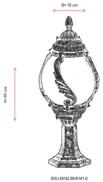 ASIR Venkovní lampa BSU-68182 hnědá
