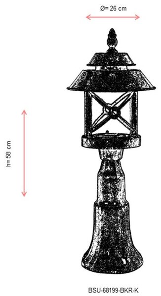 ASIR Venkovní lampa BSU-68199 hnědá