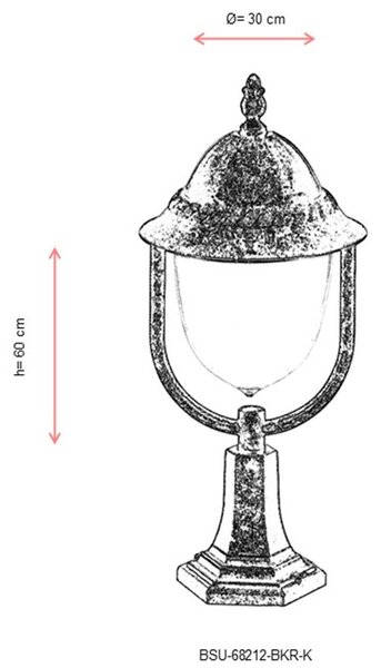 ASIR Venkovní lampa BSU-68212 hnědá