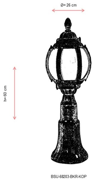 ASIR Venkovní lampa BSU-68203 hnědá