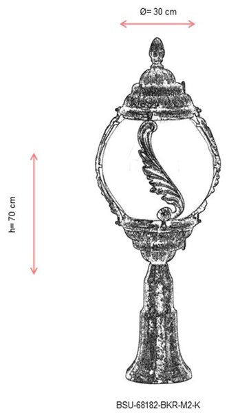 ASIR Venkovní lampa BSU-68182 hnědá