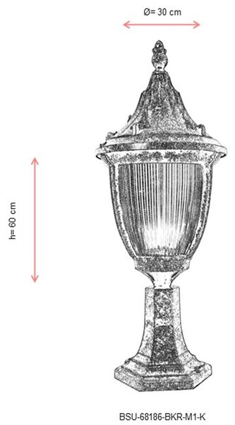 ASIR Venkovní lampa BSU-68186 hnědá