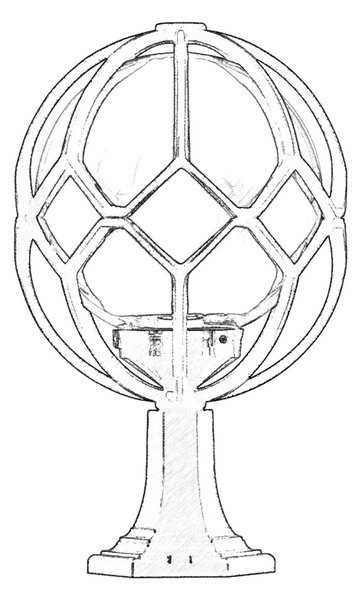 ASIR Venkovní lampa BSU-68155 černá