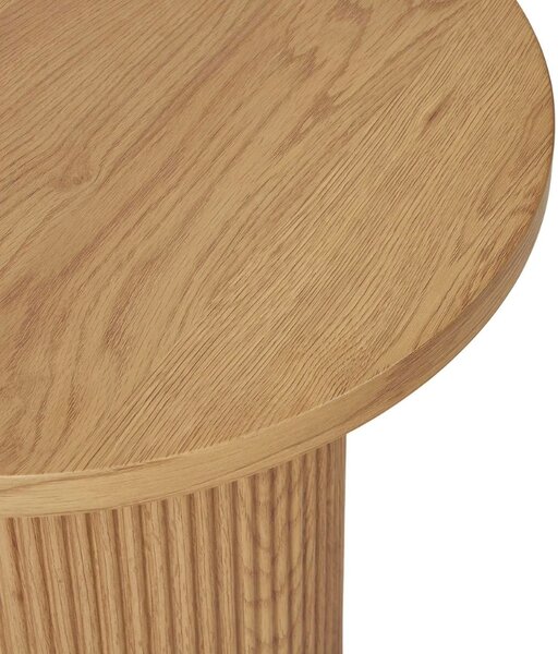 Nordic Living Odkládací stolek Benovia 48 cm s dřevěným dekorem