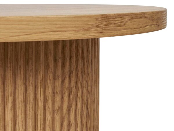 Nordic Living Odkládací stolek Benovia 48 cm s dřevěným dekorem