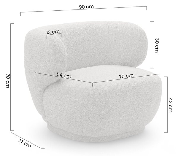 Relaxační křeslo Skindi - zelená bouclé Catch Me 13