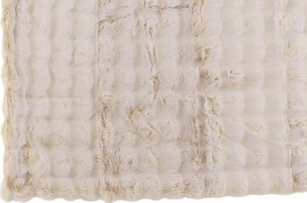 Tmavě béžový pléd J-line Wavy 180 x 130 cm