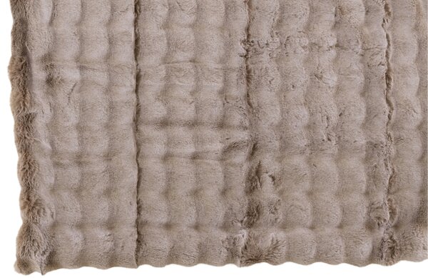 Hnědý pléd J-line Wavy 180 x 130 cm