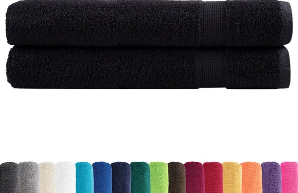 Premium ručníky SOLUND 2 ks černé 80 x 200 cm 600 g/m² 137434