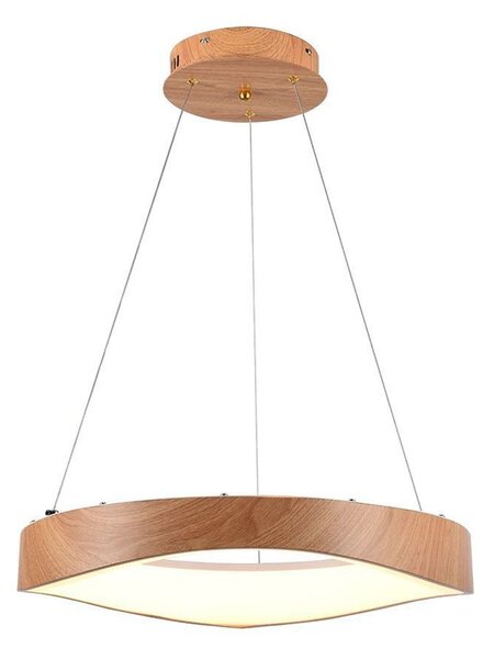 LED Solution Závěsné LED svítidlo kulaté designové s dřevěným dekorem 50cm 25W 23364