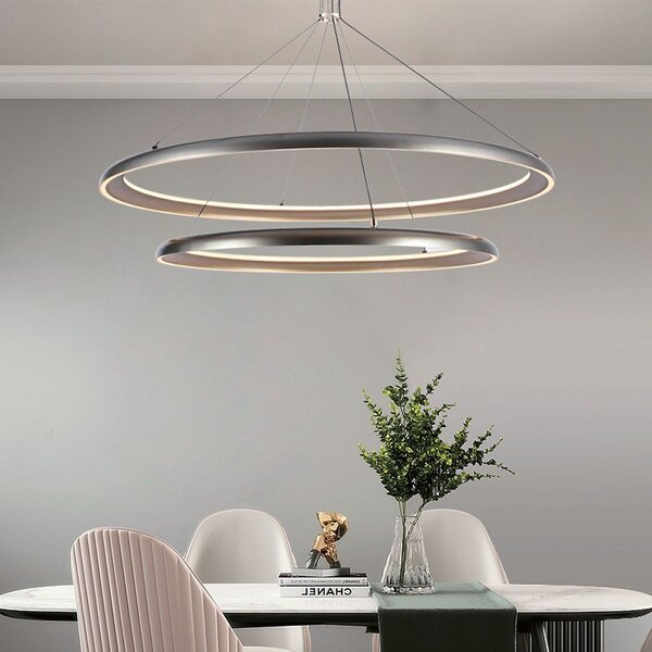 LED Solution Šedé závěsné LED svítidlo kulaté designové 60cm 65W 23372