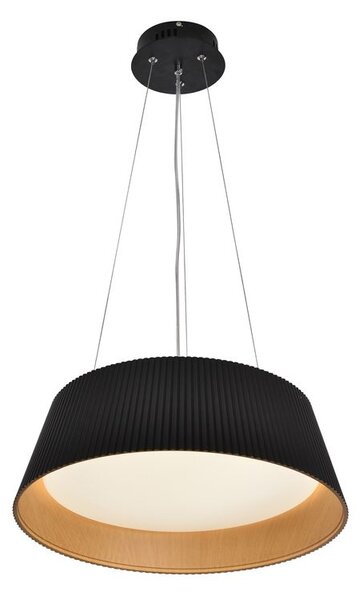 Candellux Černé závěsné LED svítidlo Umbria s dřevěným dekorem 24W 31-24183