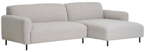 Nordic Living Bouclé rohová pohovka Salvador 265 cm, pravá