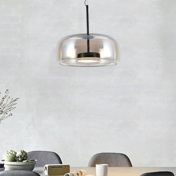 LED Solution Černé závěsné LED svítidlo s jantarovým stínidlem 33cm 6W 23378