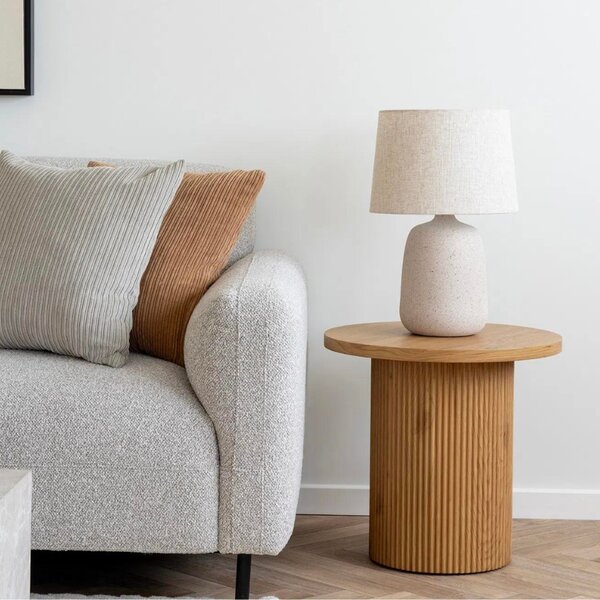 Nordic Living Bouclé rohová pohovka Salvador 265 cm, pravá