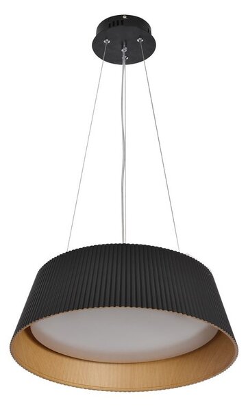 Candellux Černé závěsné LED svítidlo Umbria s dřevěným dekorem 24W 31-24183
