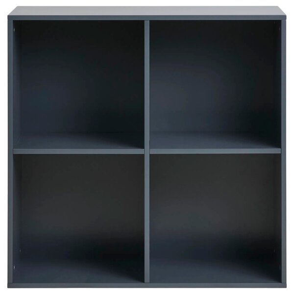 Nordic Living Tmavě šedá lakovaná nástěnná police Hera 69 x 69 cm