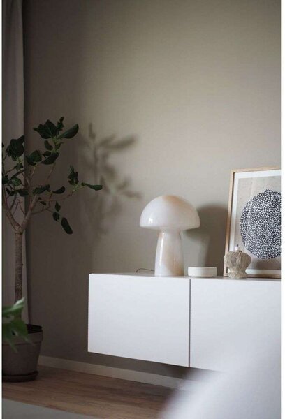 Stolní lampa Globen Lighting, Béžová, Obývací pokoj, Sklo