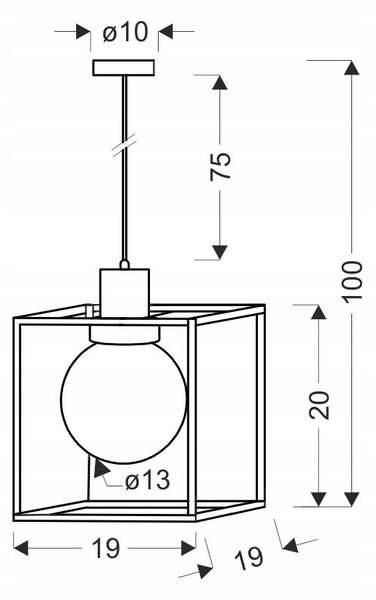 Candellux Závěsný lustr Retro pro žárovku E27 31-00743