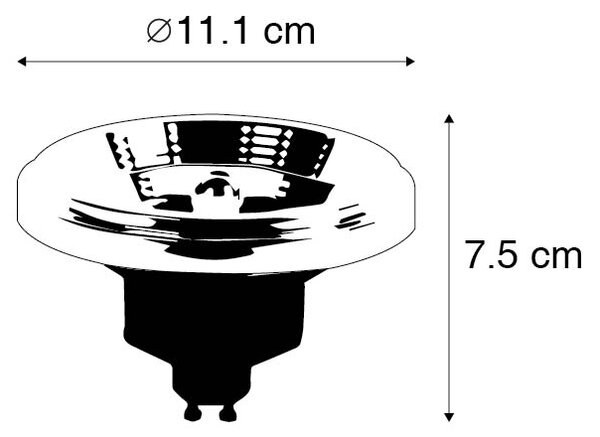 GU10 3-stupňová stmívatelná LED žárovka AR111 11W 700 lm 2000-3000K