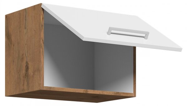 Horní skříňka Woodline 50 GU-36 1F, Barva: Dub lancelot / bíly lesk 5902928816389