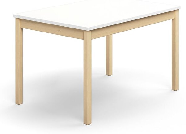 AJ Produkty Stůl DECIBEL, 1200x800x720 mm, akustická HPL deska, bříza/bílá