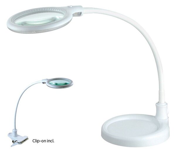 Stolní lampa Halo Design, Bílá, Pracovna, Hliník