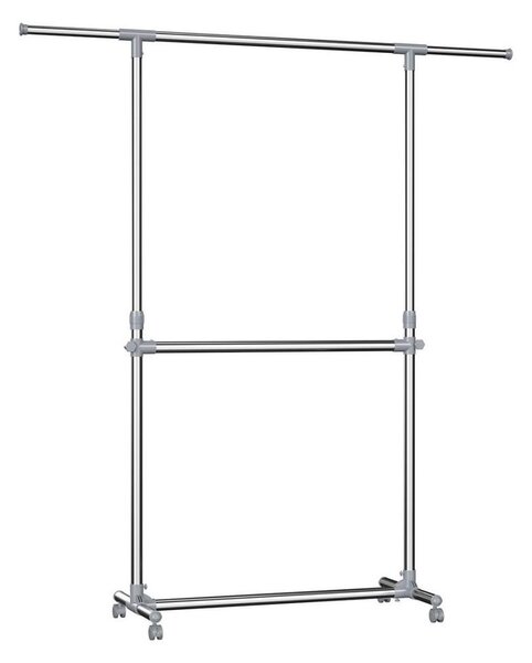 Mobilní stojanový věšák LINEA stříbrná